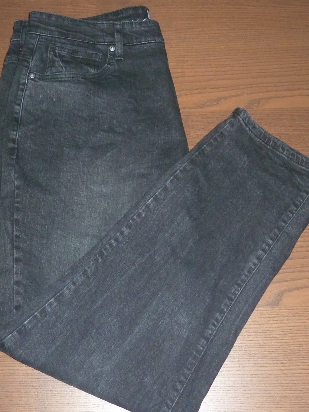 Ted Baker Men's Jeans 38x32 Black Stretch Straight Designer Denim Pants